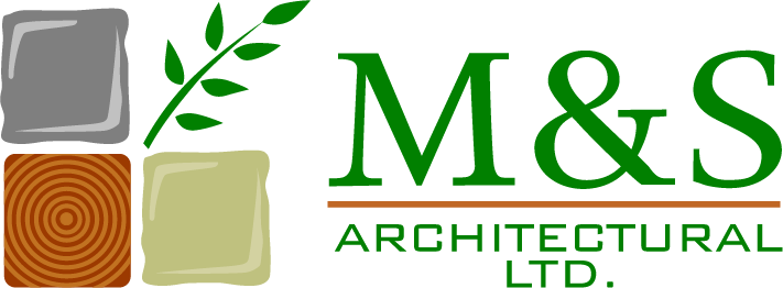 M&S Architectural logo with nature and squares