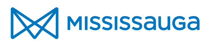 Mississauga logo in blue font