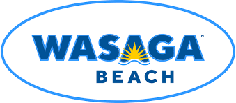 Wasaga Beach logo with sunburst design